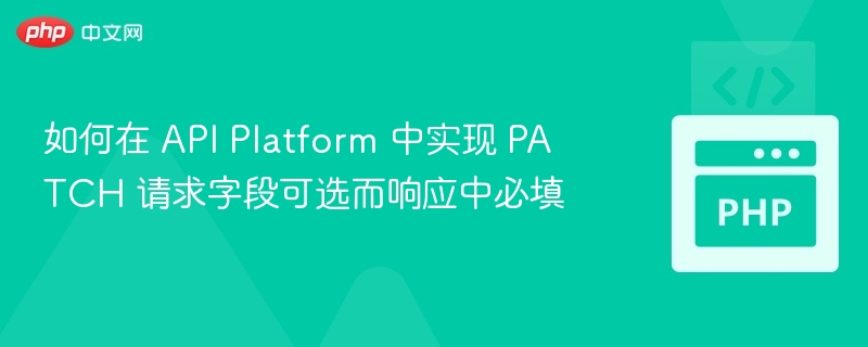 如何在 API Platform 中实现 PATCH 请求字段可选而响应中必填

