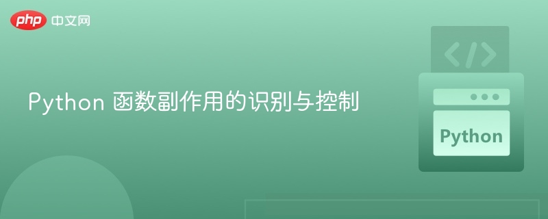 Python函数副作用识别与管理技巧
