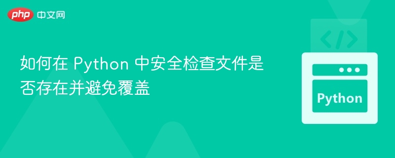 如何在 Python 中安全检查文件是否存在并避免覆盖
