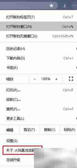 火凤凰浏览器版本查看方法