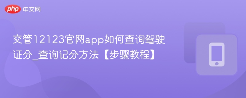 交管12123官网app如何查询驾驶证分_查询记分方法【步骤教程】