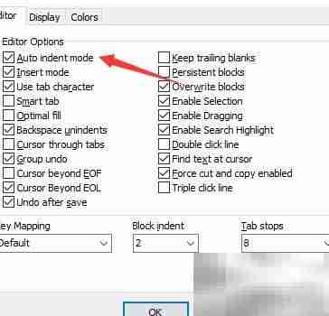 DzSoft PHP编辑器关闭自动缩进方法