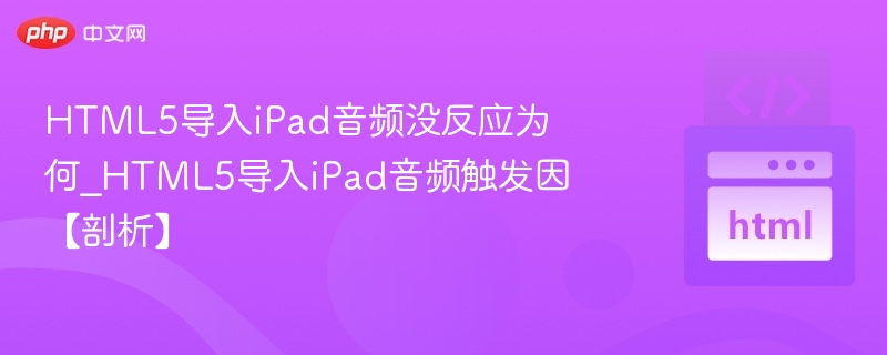 HTML5音频iPad无法播放原因解析