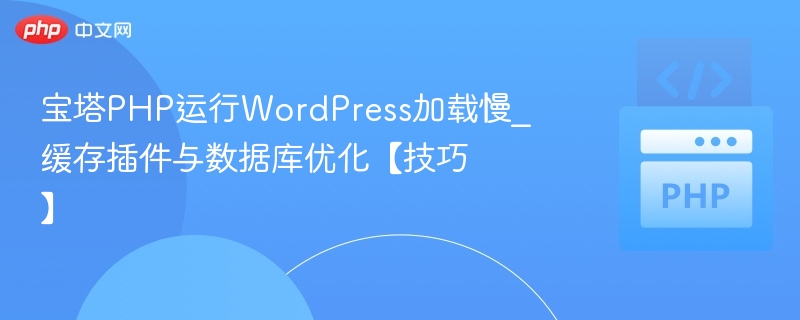 宝塔PHP运行WordPress加载慢_缓存插件与数据库优化【技巧】