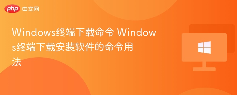 Windows终端安装软件命令全解析