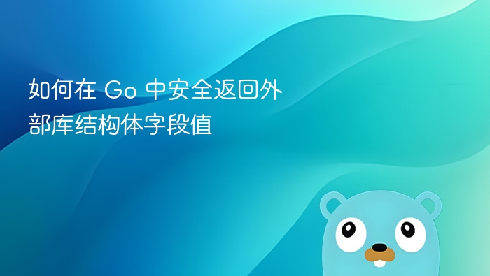 如何在 Go 中安全返回外部库结构体字段值