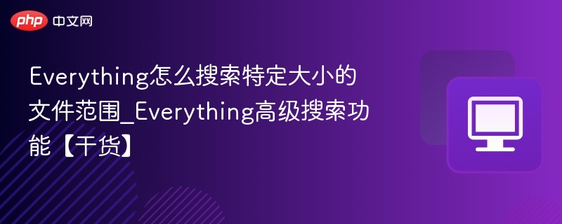 Everything按大小筛选文件技巧详解