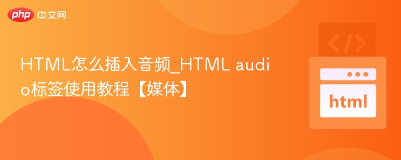 HTML音频教程：audio标签使用方法详解