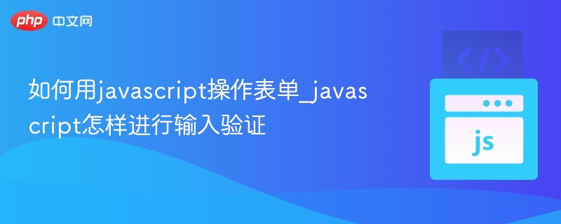 JavaScript表单操作与验证技巧