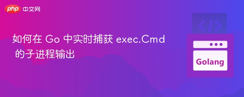 如何在 Go 中实时捕获 exec.Cmd 的子进程输出