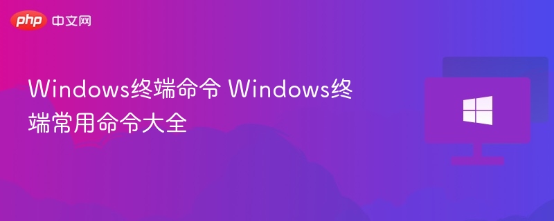 Windows终端常用命令大全