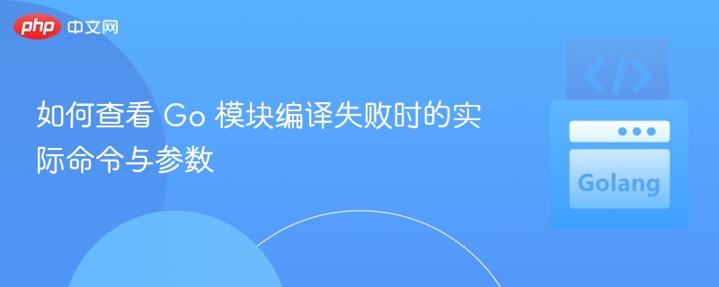 Go模块编译失败排查方法