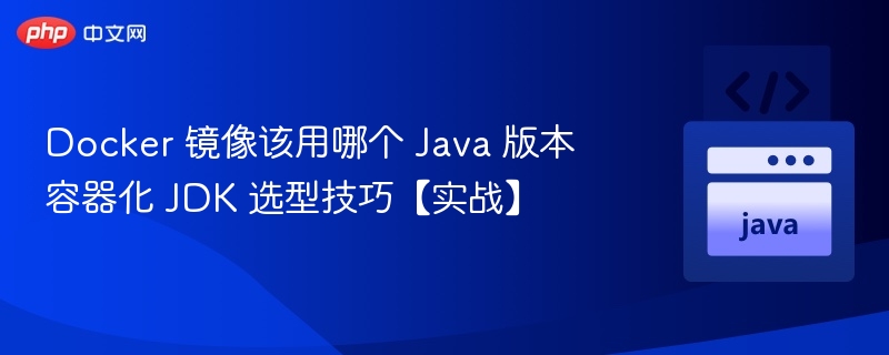 Docker选哪个Java版本容器化JDK选择技巧