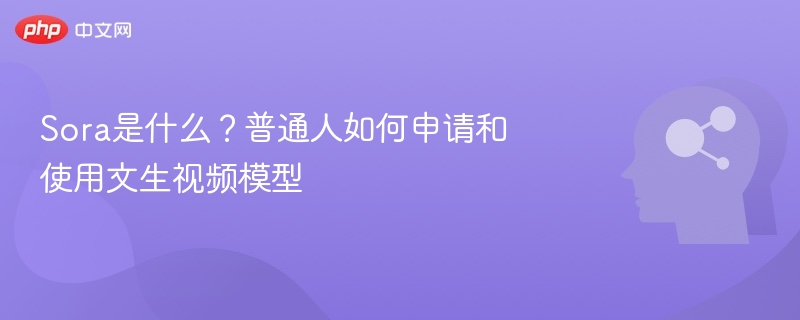 Sora是什么？普通人如何申请和使用文生视频模型