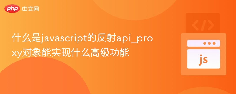 JavaScript反射API与Proxy对象能实现哪些高级功能