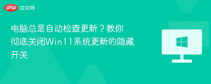 电脑总是自动检查更新?教你彻底关闭Win11系统更新的隐藏开关