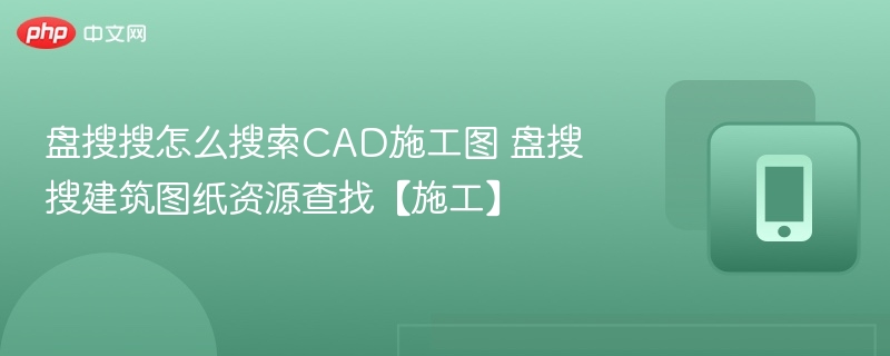 盘搜搜找CAD施工图怎么搜