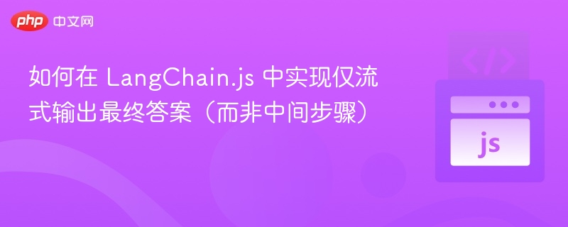 LangChain.js 如何只输出最终答案