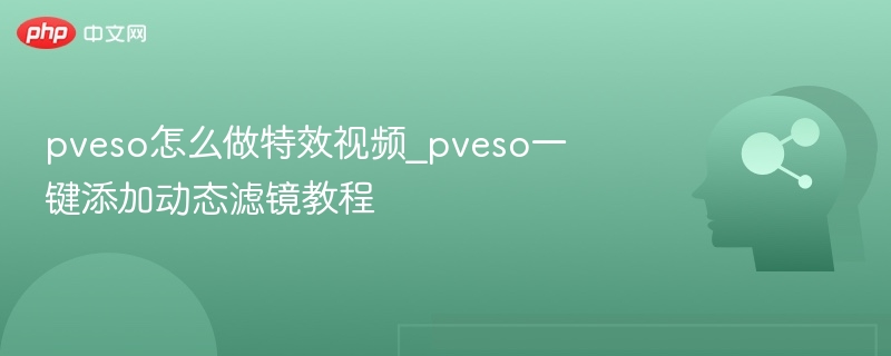 pveso怎么做特效视频_pveso一键添加动态滤镜教程