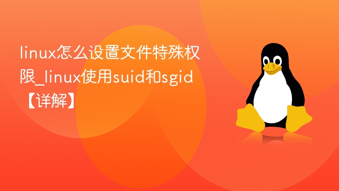 linux怎么设置文件特殊权限_linux使用suid和sgid【详解】