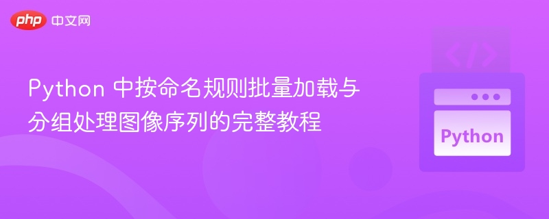 Python 中按命名规则批量加载与分组处理图像序列的完整教程