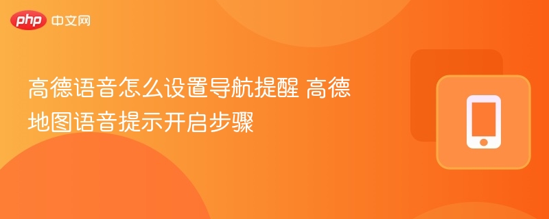 高德语音怎么设置导航提醒 高德地图语音提示开启步骤