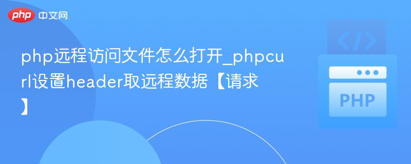 PHP远程访问文件如何设置Header获取数据