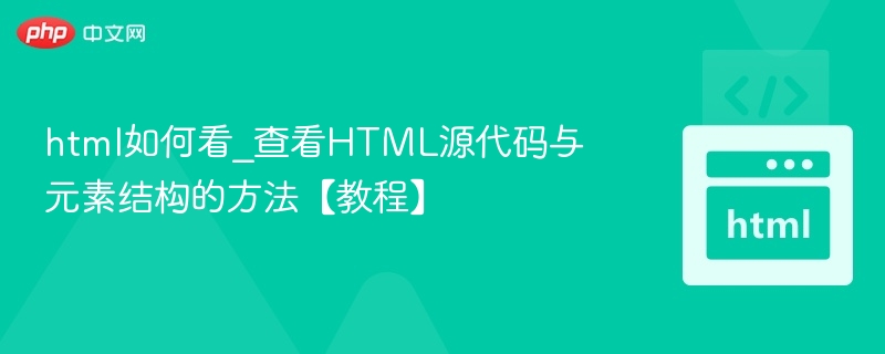 查看HTML源代码与元素结构的教程