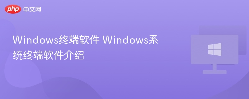 Windows终端工具推荐与使用教程