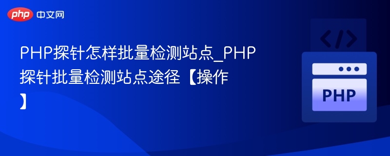 PHP探针怎样批量检测站点_PHP探针批量检测站点途径【操作】