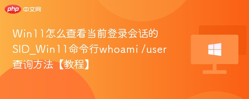 Win11查看SID命令行方法