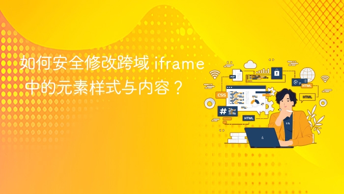 如何安全修改跨域 iframe 中的元素样式与内容?