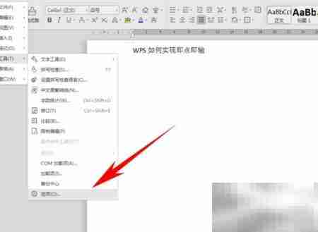 WPS如何实现点击输入?