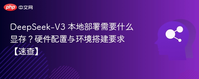 DeepSeek-V3显存需求及部署配置详解
