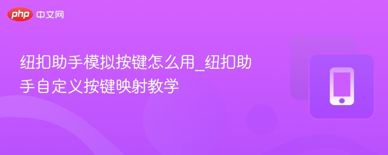 纽扣助手按键模拟教程与设置方法