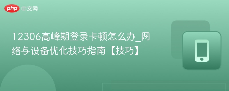 12306高峰期登录卡顿怎么解决