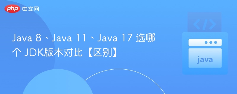 Java 8、Java 11、Java 17 选哪个 JDK版本对比【区别】