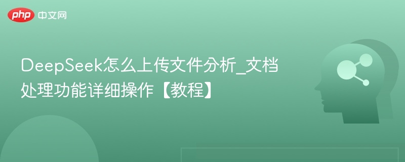 DeepSeek怎么上传文件分析_文档处理功能详细操作【教程】