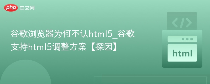 谷歌浏览器为何不支持HTML5？