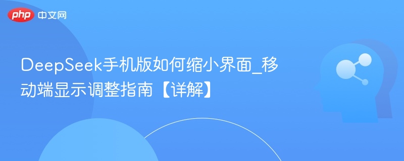 DeepSeek手机版界面设置技巧