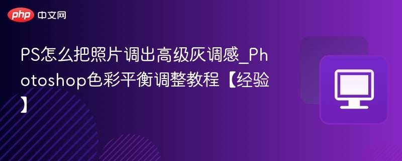 PS高级灰调调色教程分享