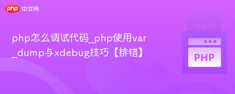 php怎么调试代码_php使用var_dump与xdebug技巧【排错】