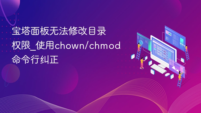 宝塔面板无法修改目录权限_使用chown/chmod命令行纠正