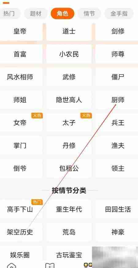 如何查询小说中的厨师角色