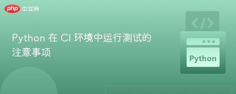 Python 在 CI 环境中运行测试的注意事项