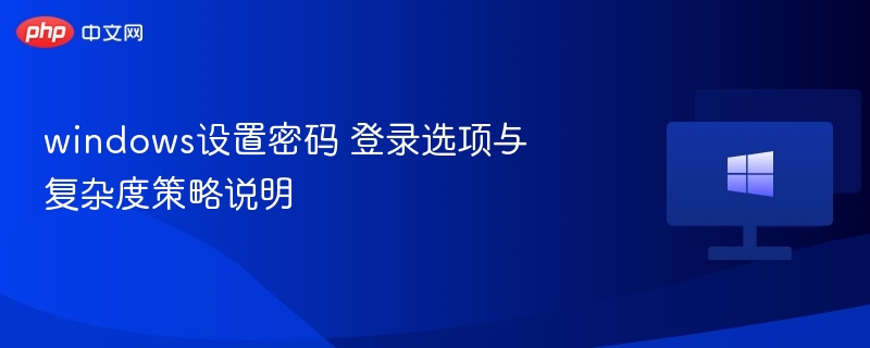 Windows密码设置与登录安全技巧