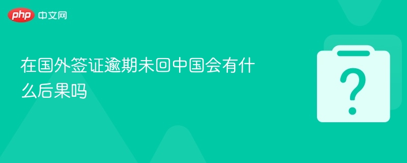 签证逾期滞留后果严重吗？