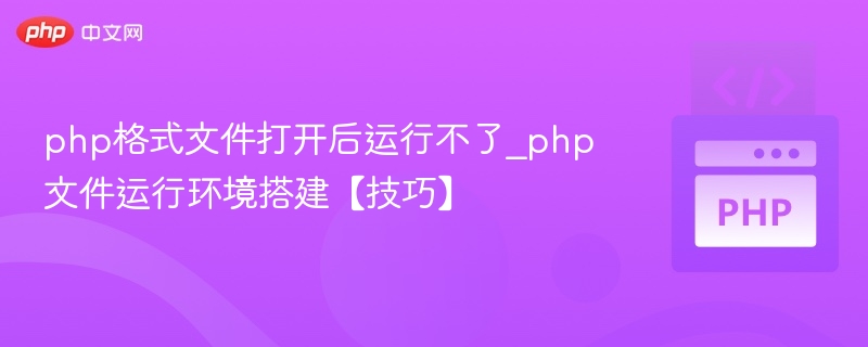 php格式文件打开后运行不了_php文件运行环境搭建【技巧】