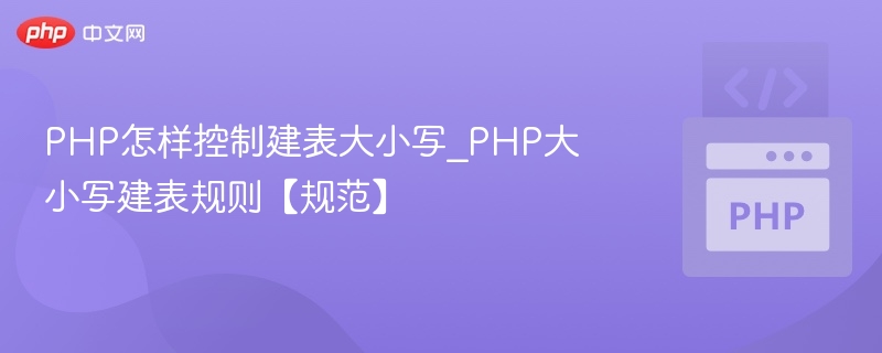 PHP建表命名规范与规则详解