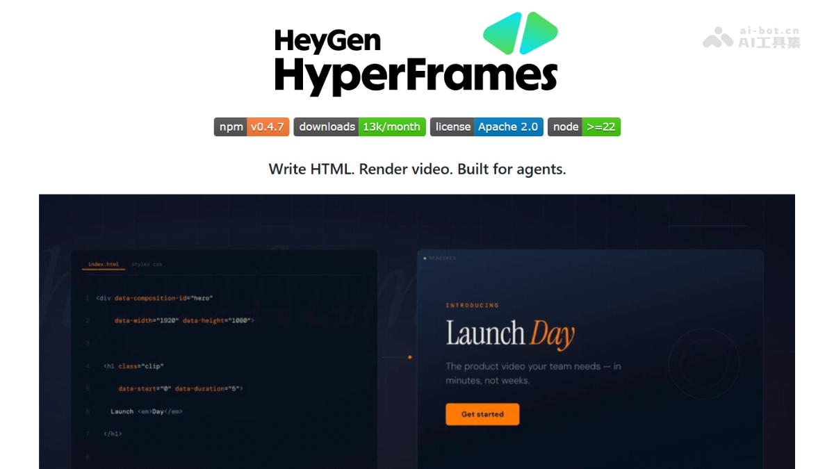 HeyGen开源AI视频框架HyperFrames解析